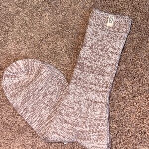 UGG Women's Tan Marled Knit Socks